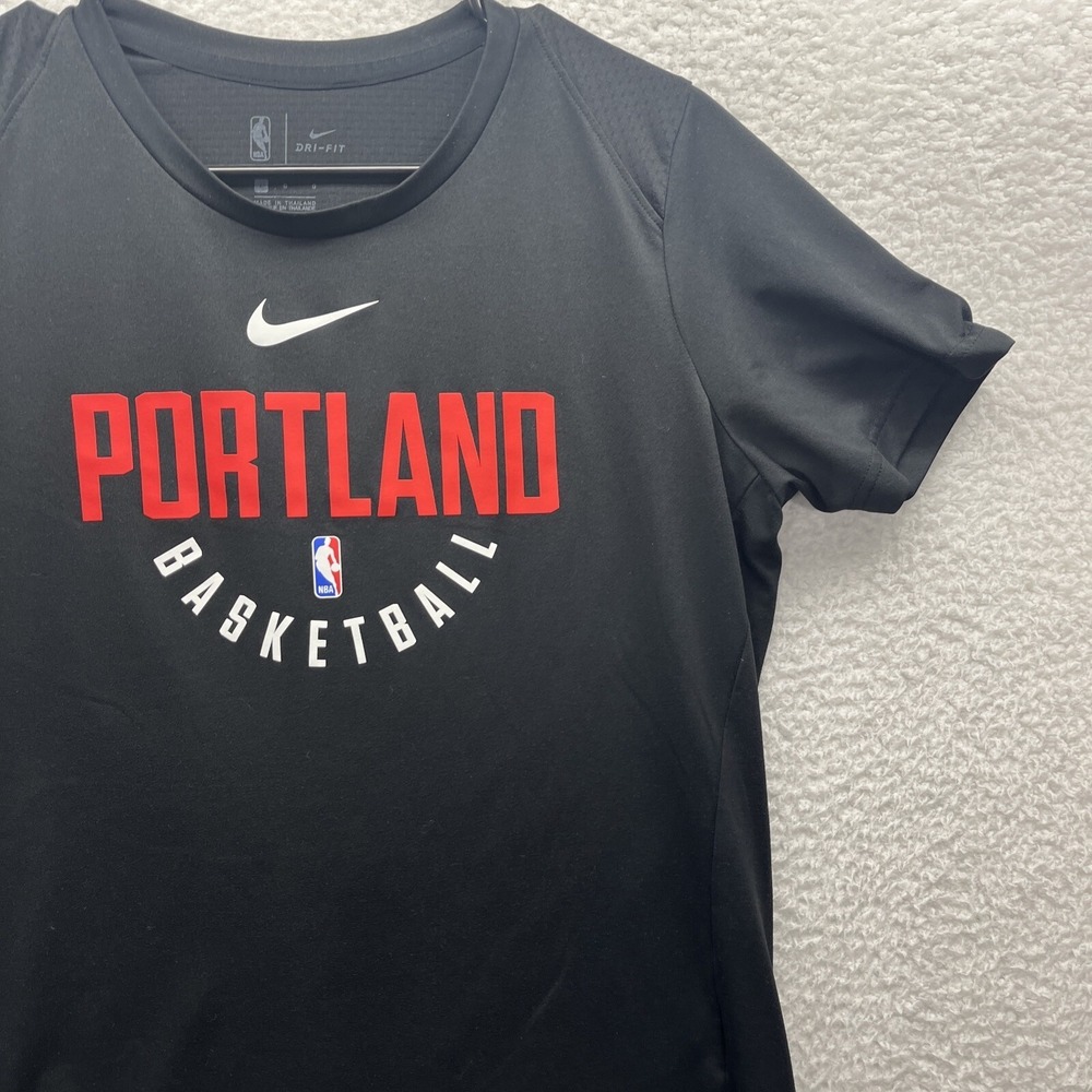 Nike Shirt Womens Large Black Portland Basketball NBA Engineered Dri Fit Sports - Picture 4 of 16